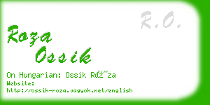 roza ossik business card